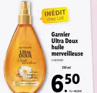 Lidl Garnier Ultra Doux Huile Merveilleuse offre