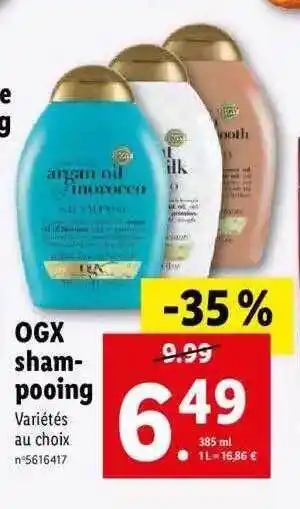 Lidl Ogx Shampooing offre