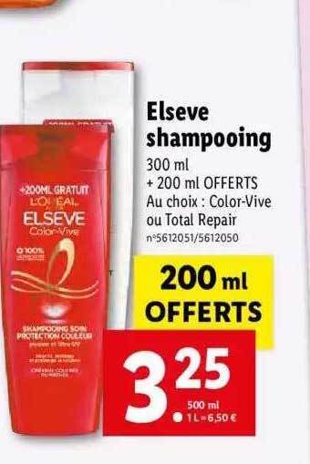 Lidl Elseve Shampooing offre