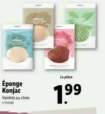 Lidl éponge Konjac offre