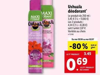 Lidl Ushuaïa Déodorant offre