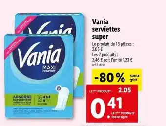 Lidl Vania Serviettes Super offre