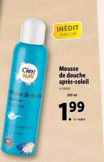 Lidl Mousse De Douche Après-soleil offre