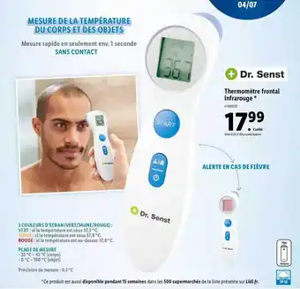 Lidl Thermomètre Frontal Infrarouge offre