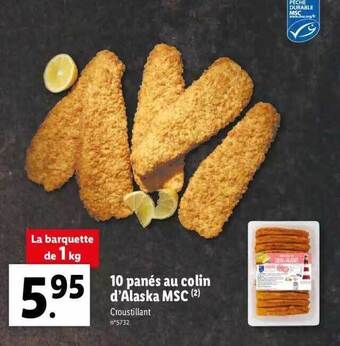 Lidl 10 Panés Au Colin D'alaska Msc offre