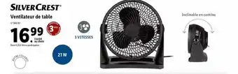 Lidl Ventilateur De Table Silvercrest offre