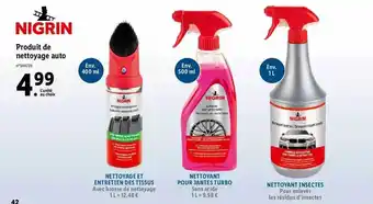 Lidl Produit De Nettoyage Auto Nigrin offre