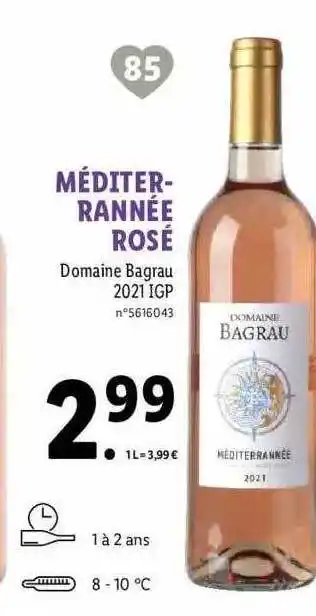 Lidl Domaine Bagrau 2021 Igp offre