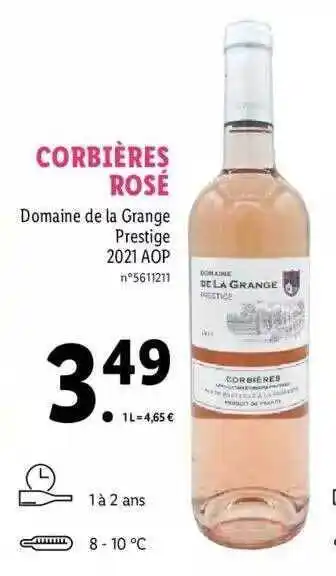 Lidl Domaine De La Grange Prestige 2021 Aop offre