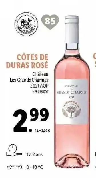 Lidl Château Les Grands Charmes 2021 Aop offre