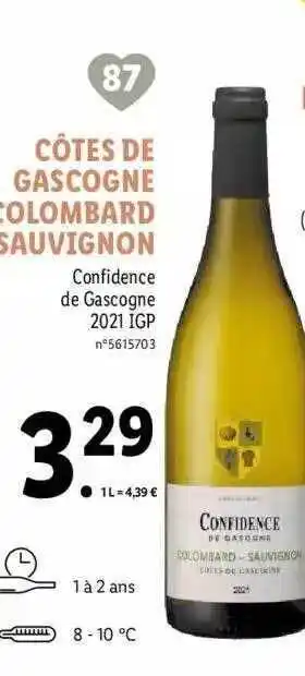 Confidence De Gascogne 2021 Igp