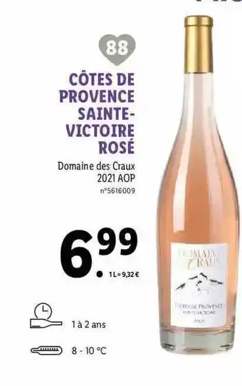 Lidl Domaine Des Craux 2021 Aop offre