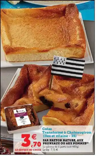 Super U Far Breton Nature, Aux Pruneaux Ou Aux Pommes offre