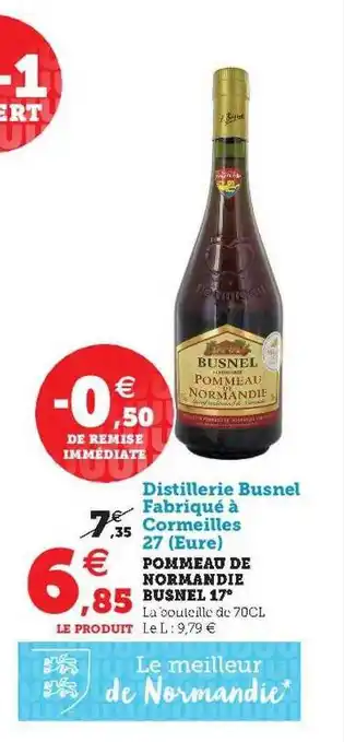 Super U Pommeau De Normandie Busnel 17° offre