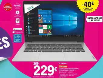 E.Leclerc Pc Portable Lenovo offre