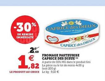 U Express Fromage Pasteurisé Caprice Des Dieux offre