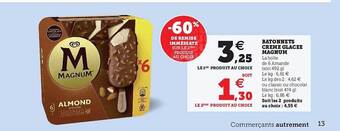U Express Bâtonnets Crème Glacée Magnum offre
