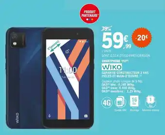 E.Leclerc Smartphone Y52 Wiko offre