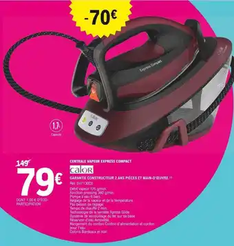 Central Vapeur Express Compact Calor