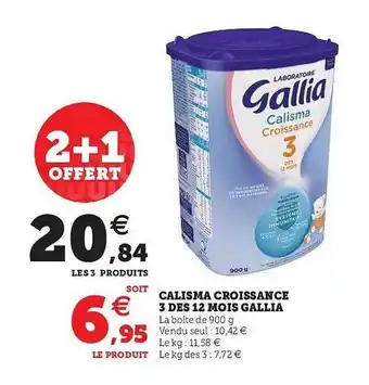 U Express Calisma Croissance 3 Des 12 Mois Gallia offre