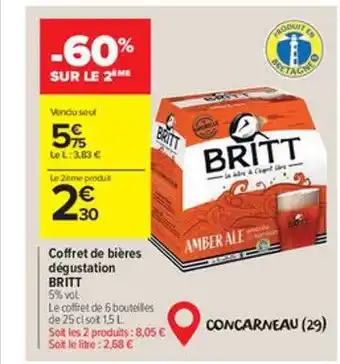 Carrefour Market Coffret De Bières Dégustation Britt offre