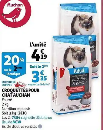 Auchan Croquettes Pour Chat Auchan offre