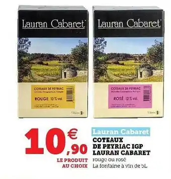 Super U Coteaux De Peyriac Igp Lauran Cabaret offre