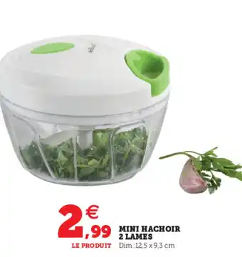 Hyper U Mini hachoir 2 Lames offre