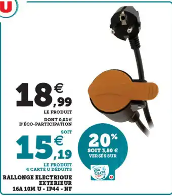 Hyper U Rallonge electrique exterieur offre