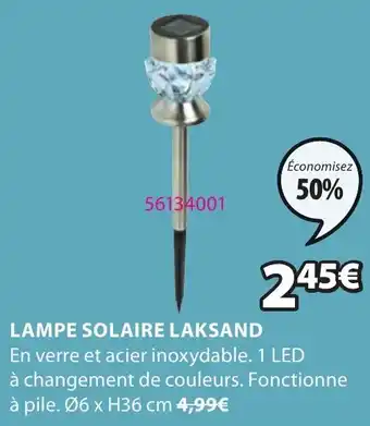JYSK Lampe solaire laksand offre