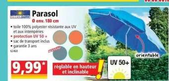 Norma Solax-sunshine Parasol ø Env. 180 Cm offre