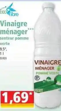Norma Vinaigre Ménager Senteur Pomme Verte Ecolibre offre
