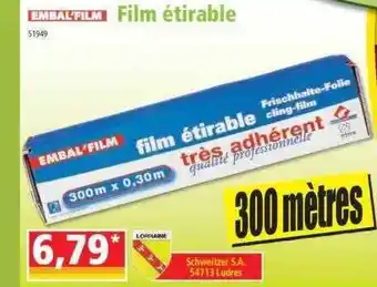 Norma Embal'film Film étirable offre