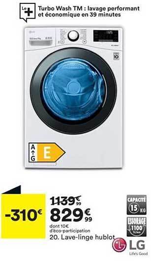 BUT Lave-linge Hublot Lg offre