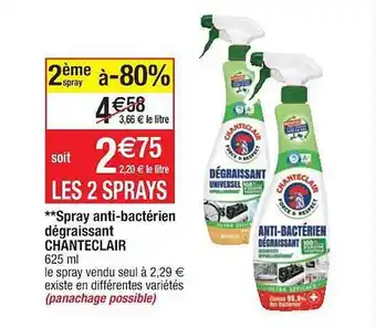 Cora x Carrefour Spray Anti-bactérien Dégraissant Chanteclair offre
