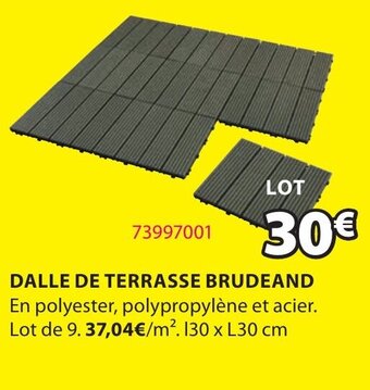 Dalle de terrasse brudeand