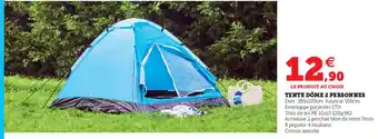 Hyper U Tente dôme 2 personnes offre