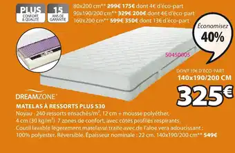 JYSK DREAMZONE matelas à ressorts plus S30 offre