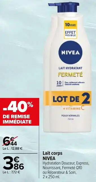 Carrefour NIVEA lait corps offre