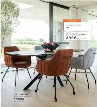 Xooon Chaise Design Liv Ou Table Masura offre