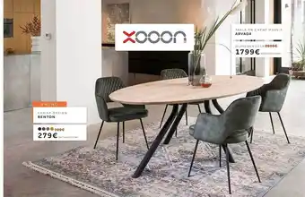 Xooon Chaise Design Benton Ou Table En Chaine Massif Arvada offre