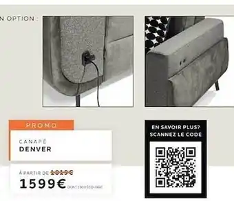 Xooon Canapé Denver offre