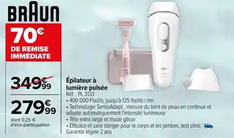 Carrefour BRAUN épilateur à lumière pulsée offre