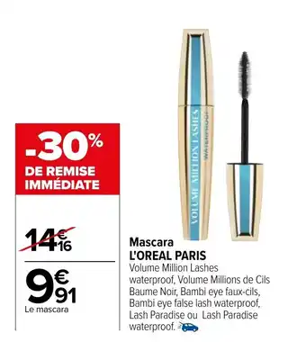 Carrefour L'OREAL PARIS mascara offre