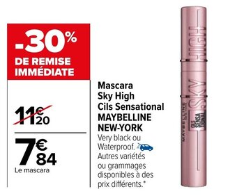 Carrefour MAYBELLINE NEW-YORK mascara sky high offre