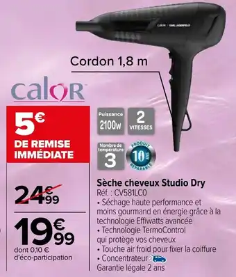 Carrefour Sèche cheveux studio dry offre