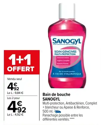 Carrefour SANOGYL bain de bouche offre