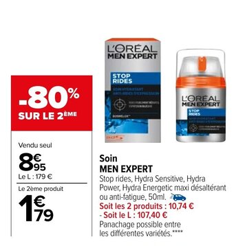 Carrefour MEN EXPERT soin offre