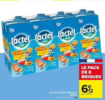 LACTEL lait U.H.T. de bons matins !
