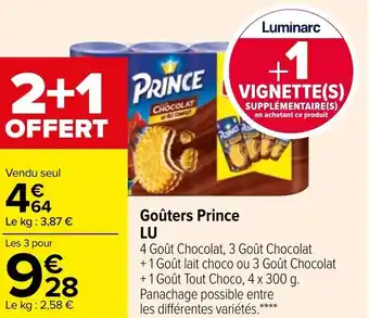 Carrefour LU goûters prince offre